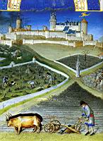 Labour et entretien de la vigne (Les tres riches heures du Duc de Berry, des Freres Limbourg)